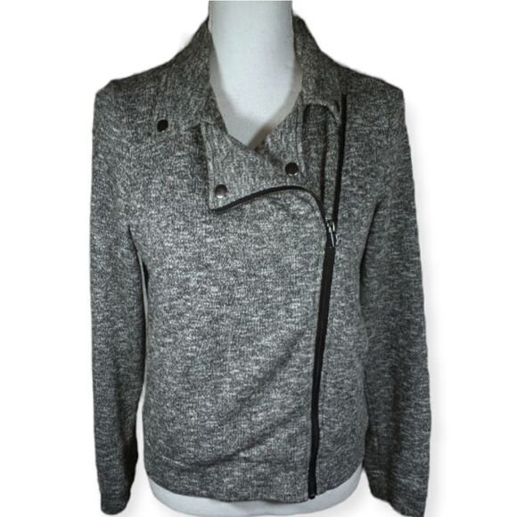 LOVE TREE KNIT MOTO JACKET SZ.L EUC - Picture 1 of 7